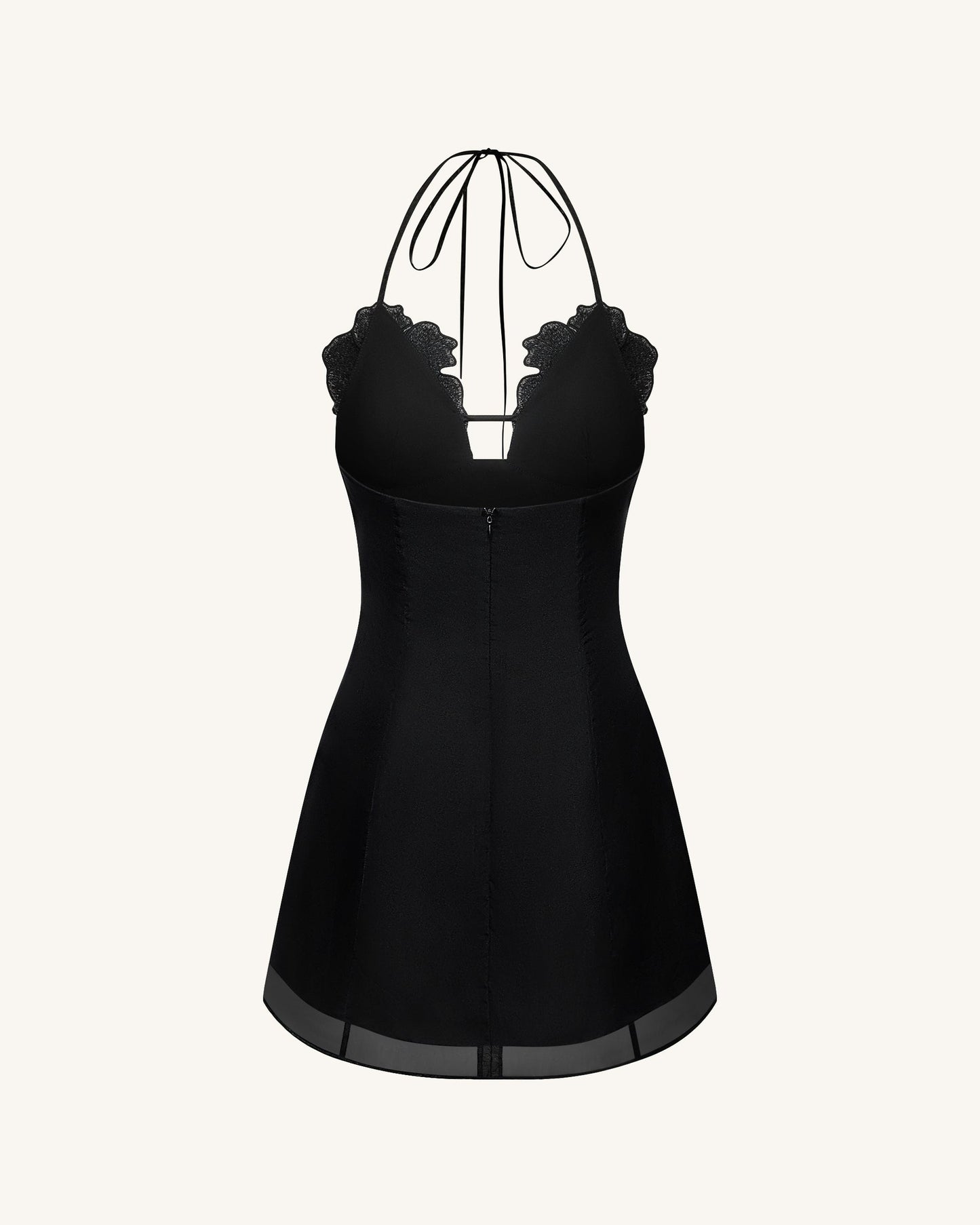 Flower Mini Dress - Black