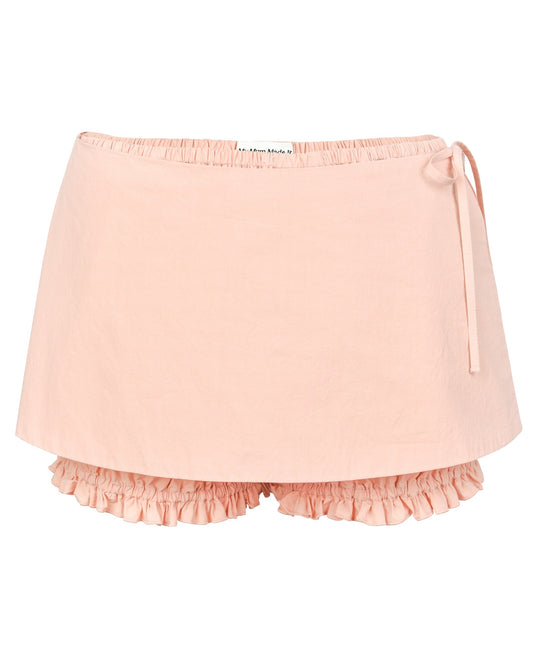 Wrap Bloomer Shorts - Peach