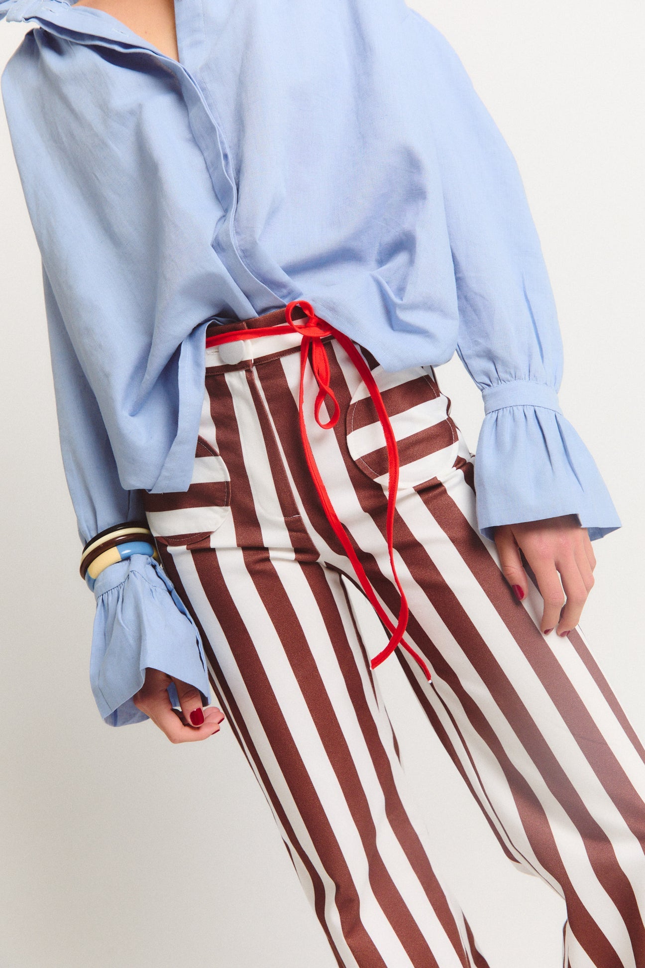 Striped Brown Pants