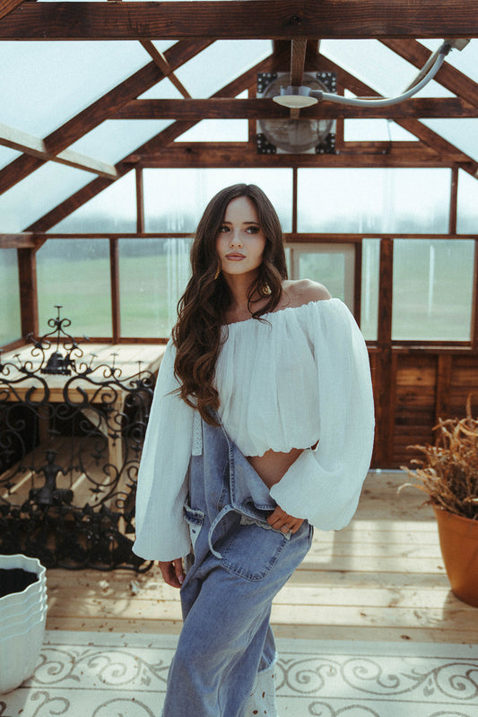 White Tube Top Shirt