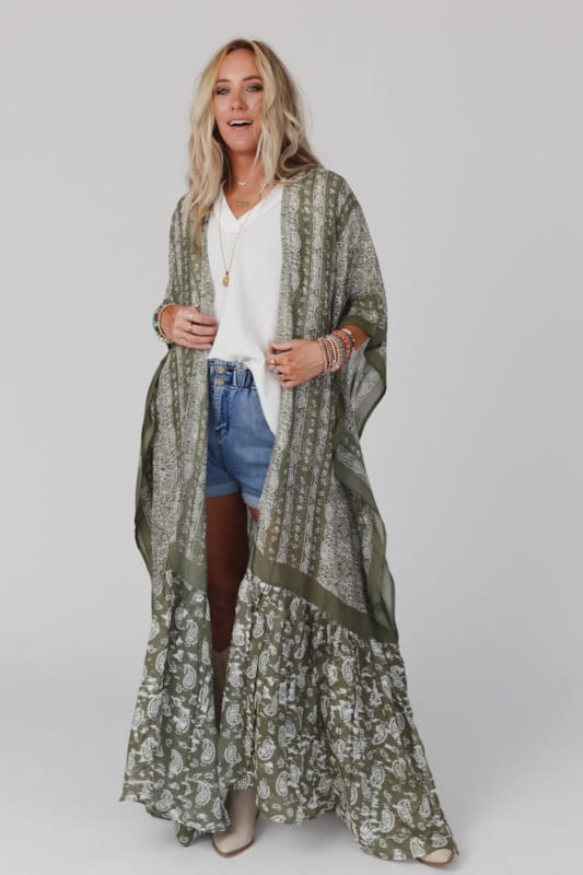Paisley Tapestry Free Flow Duster Kimono