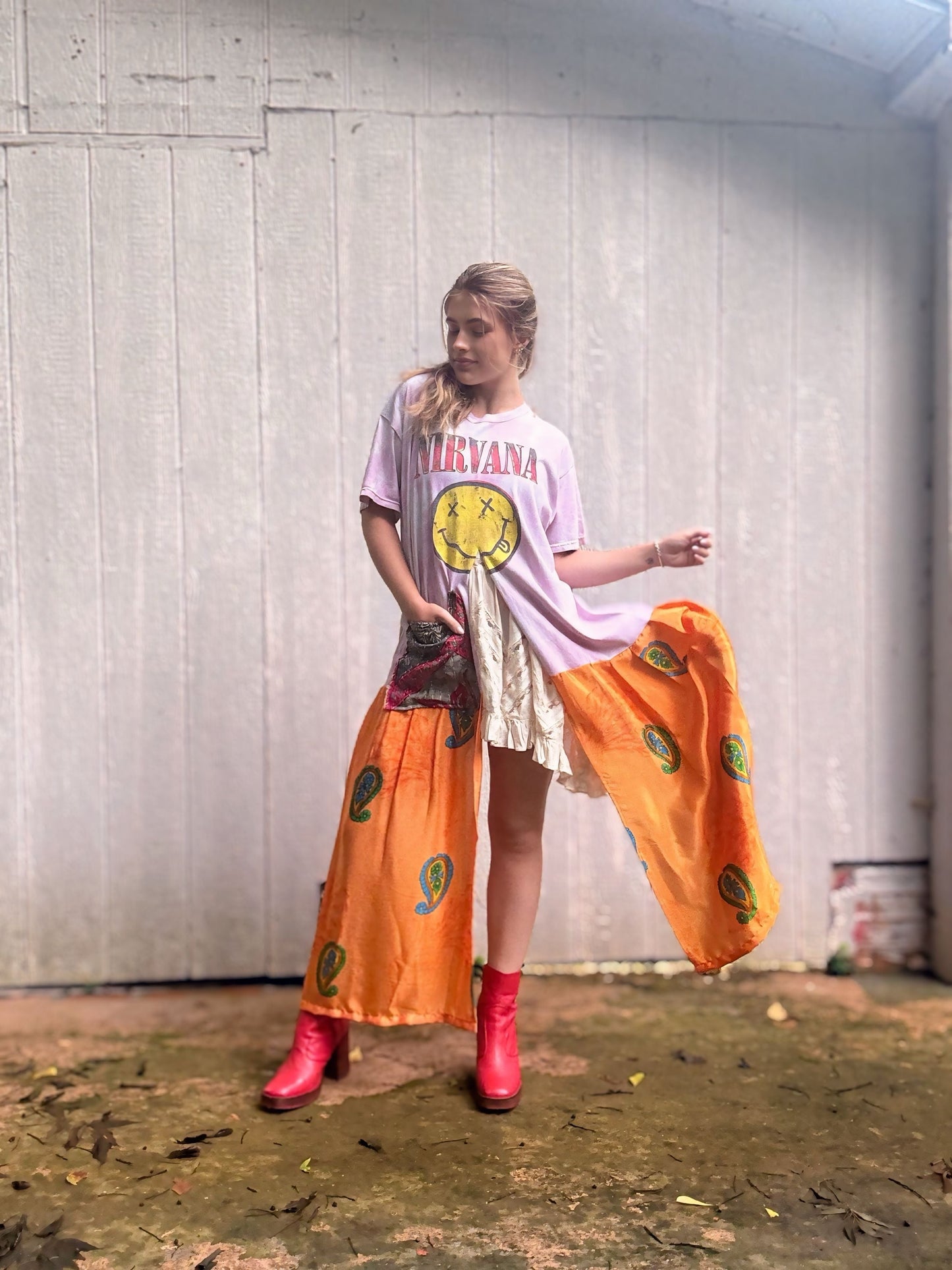 Nirvana Double Split Maxi Tee - S/M/L