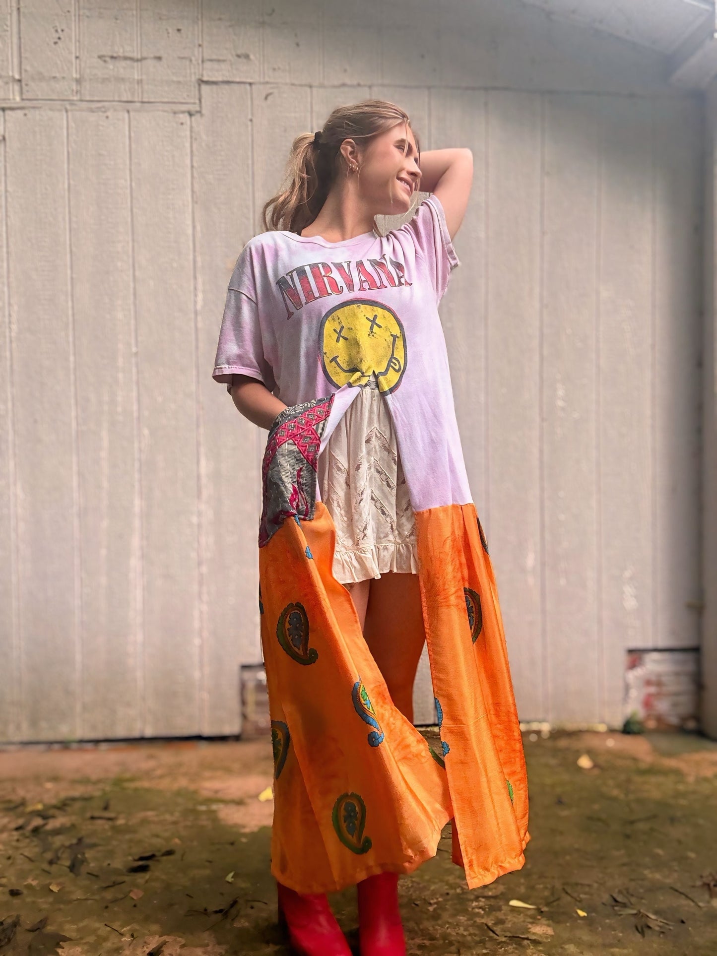 Nirvana Double Split Maxi Tee - S/M/L