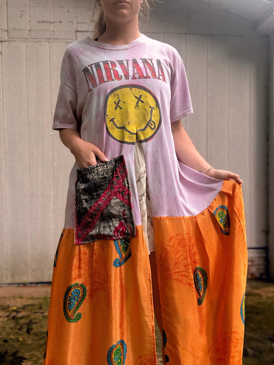 Nirvana Double Split Maxi Tee - S/M/L