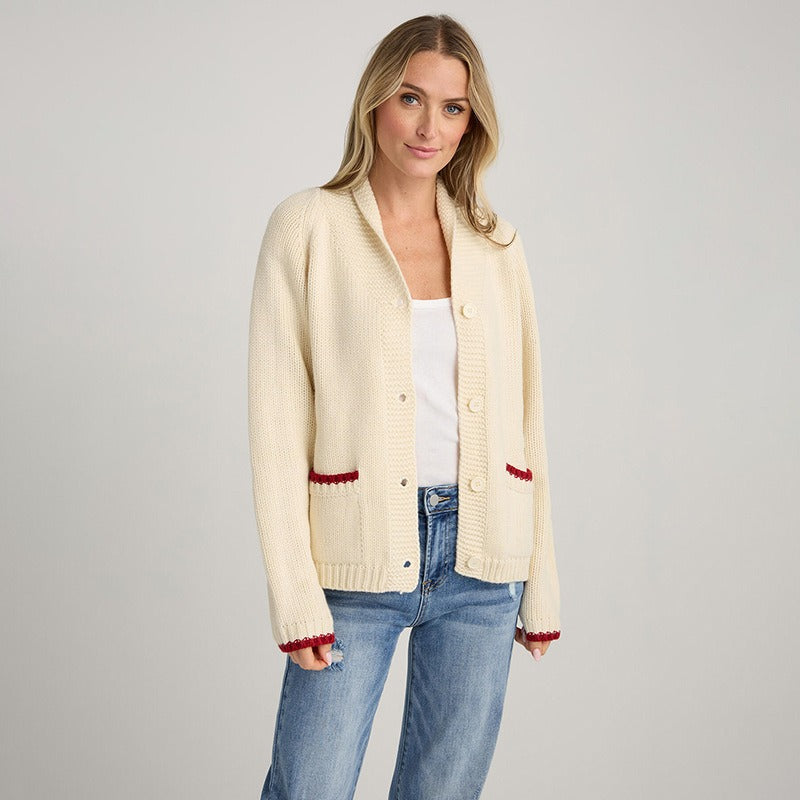 Lobster Print Knitted Cardigan – Playful Cozy Style