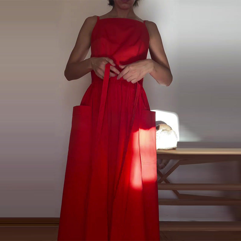One-Piece Tie Maxi Dress