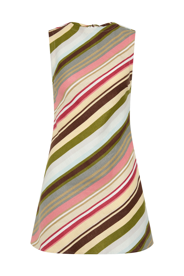 Striped Multicolor Mini Dress