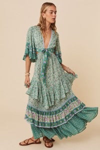Holiday Waist Maxi Dress