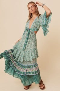 Holiday Waist Maxi Dress
