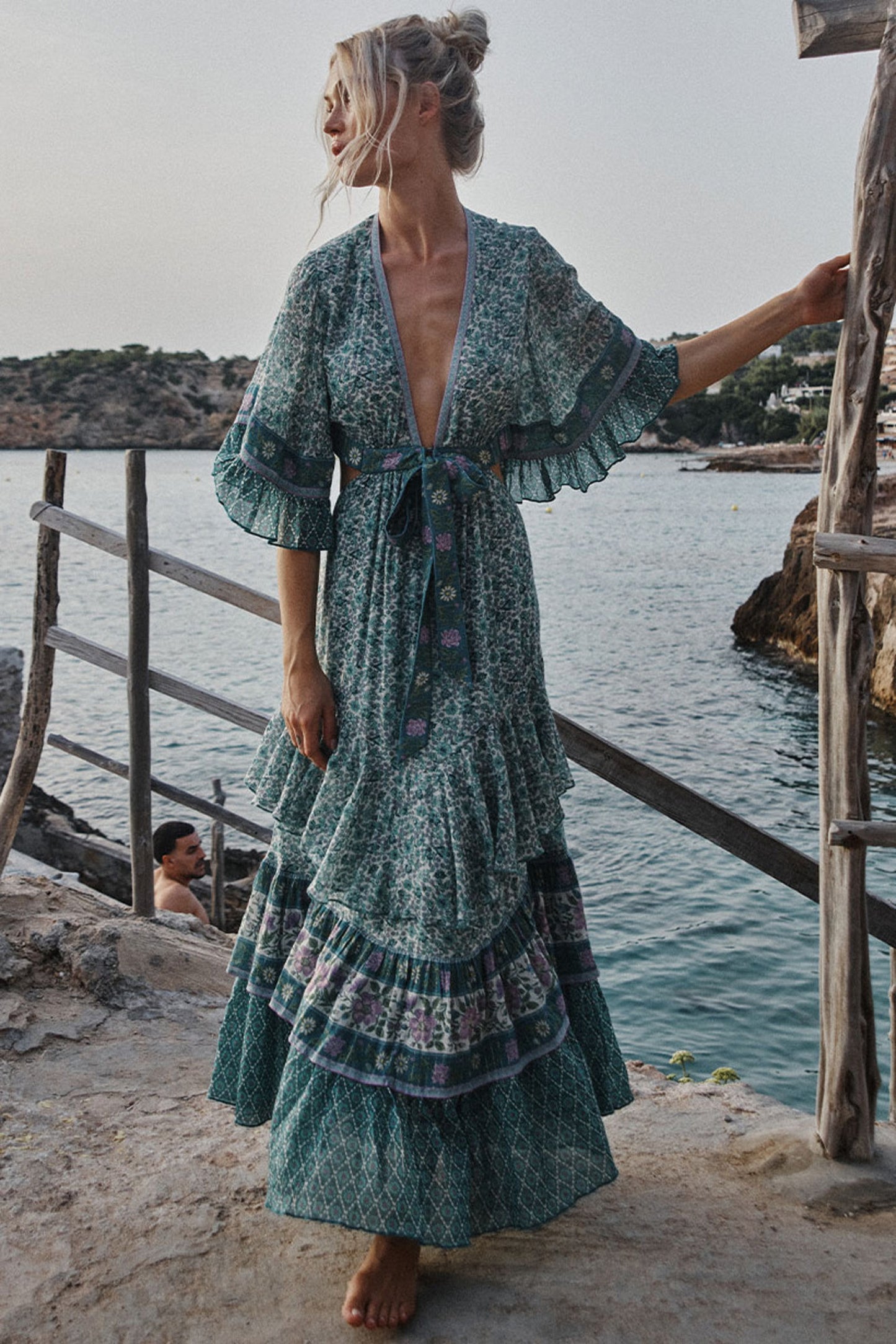 Holiday Waist Maxi Dress