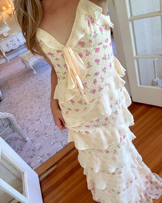 Floral Cake Maxi Dress