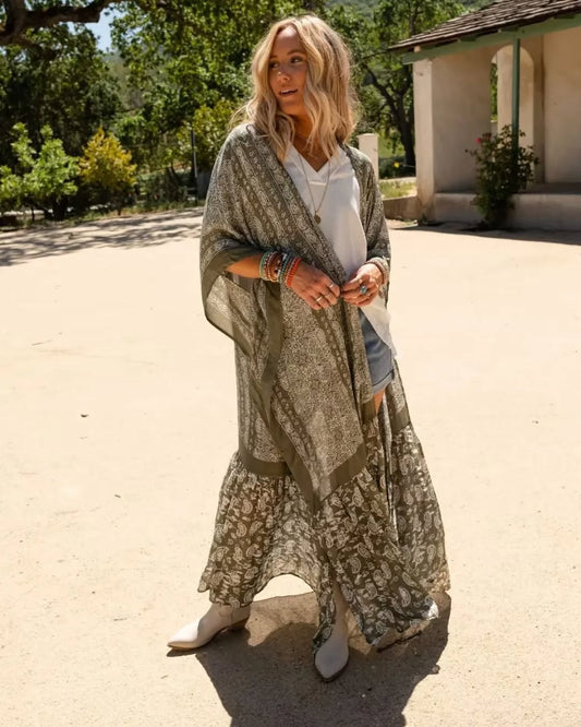 Paisley Tapestry Free Flow Duster Kimono