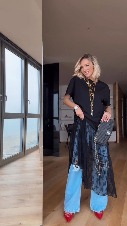 Shirt Lace Maxi Dress (Two-Way Wear)