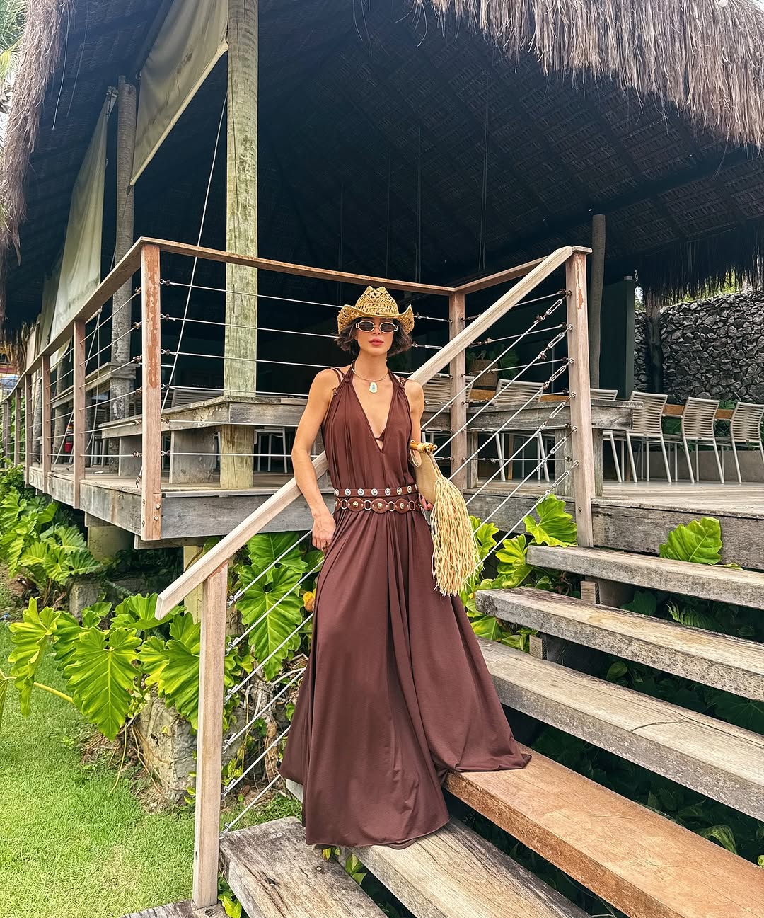 Maxi Open Back Beach Dress
