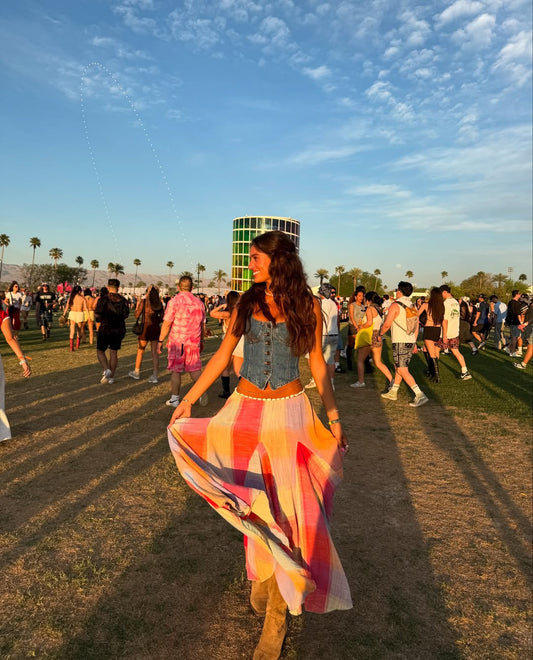 Rainbow Flared Skirt
