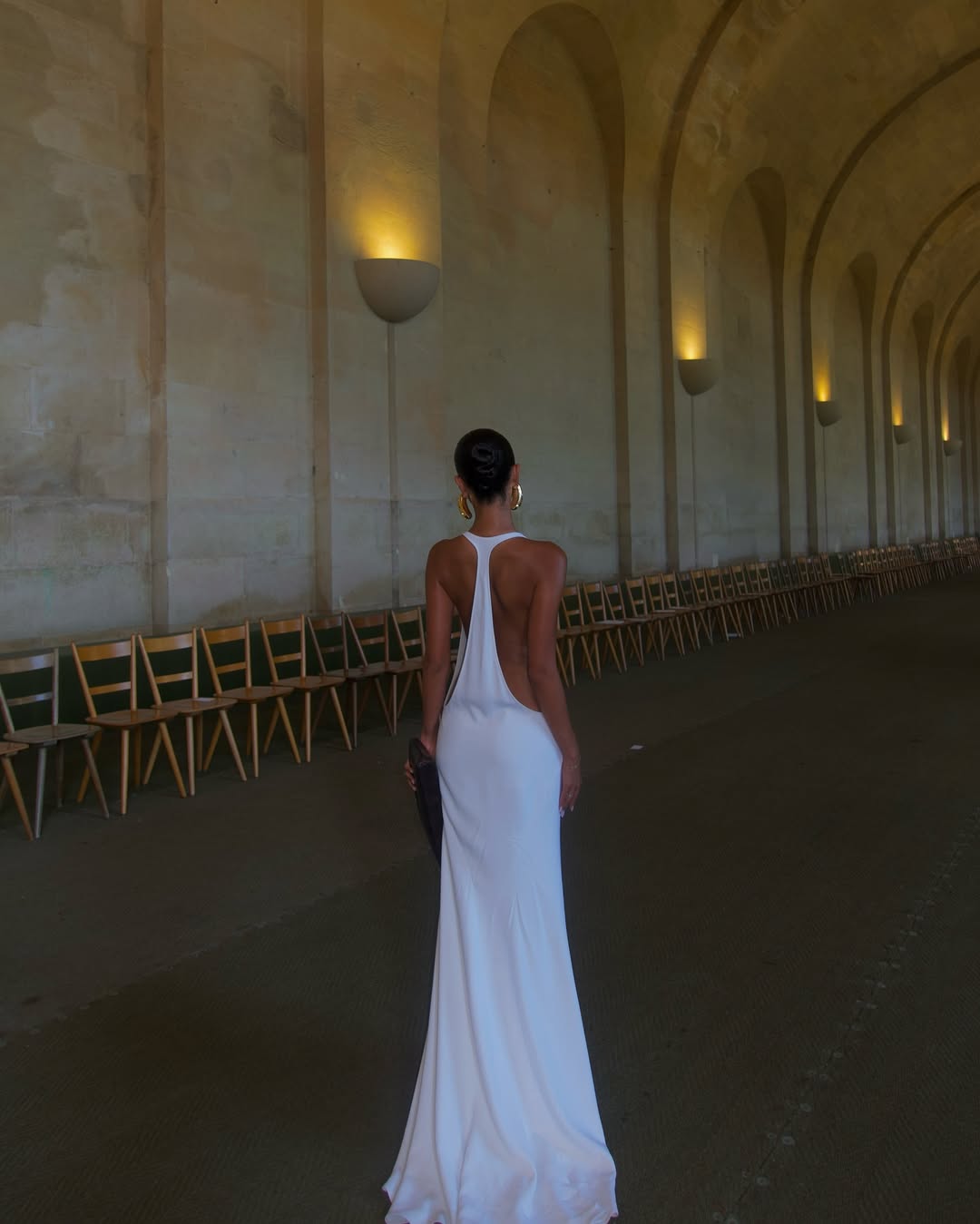 Elegant V-Neck Halter Back Maxi Dress