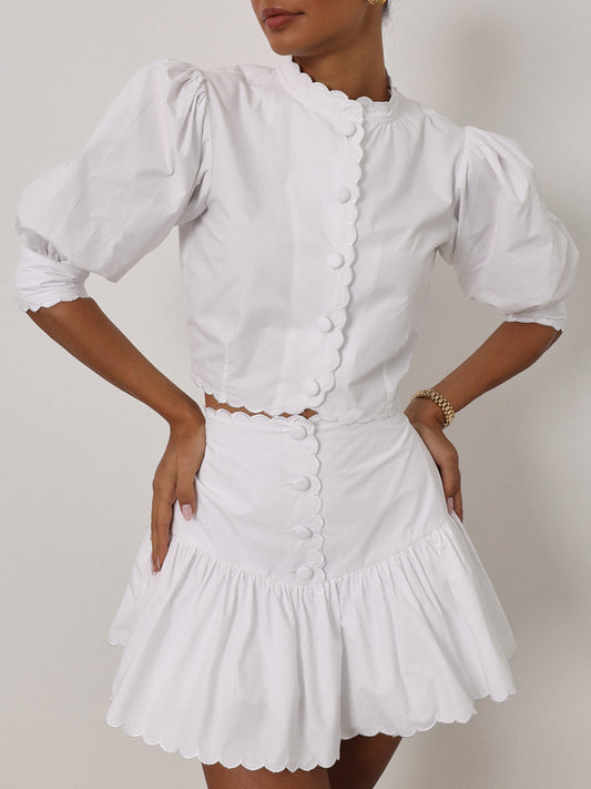 Combed Cotton Shirt | White