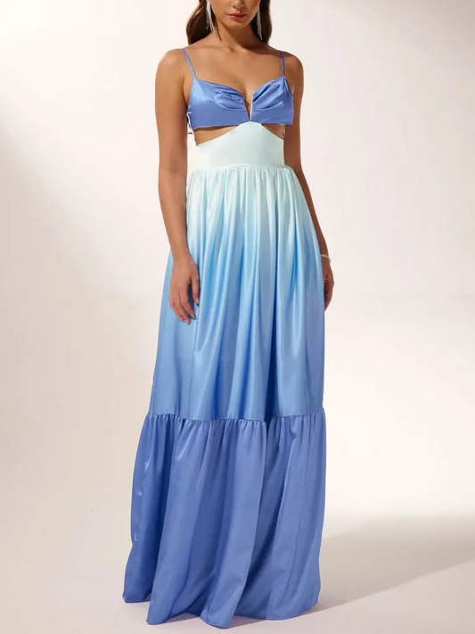 Ethel Cut-out Gradient Maxi Slip Dress