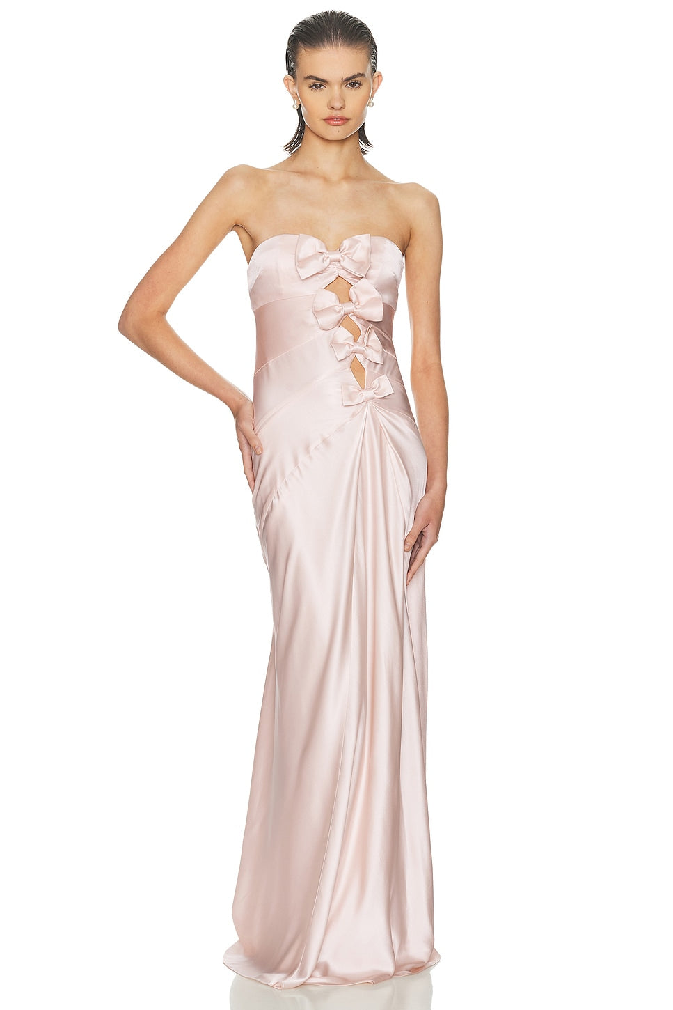 Blush Bow Elegance Gown