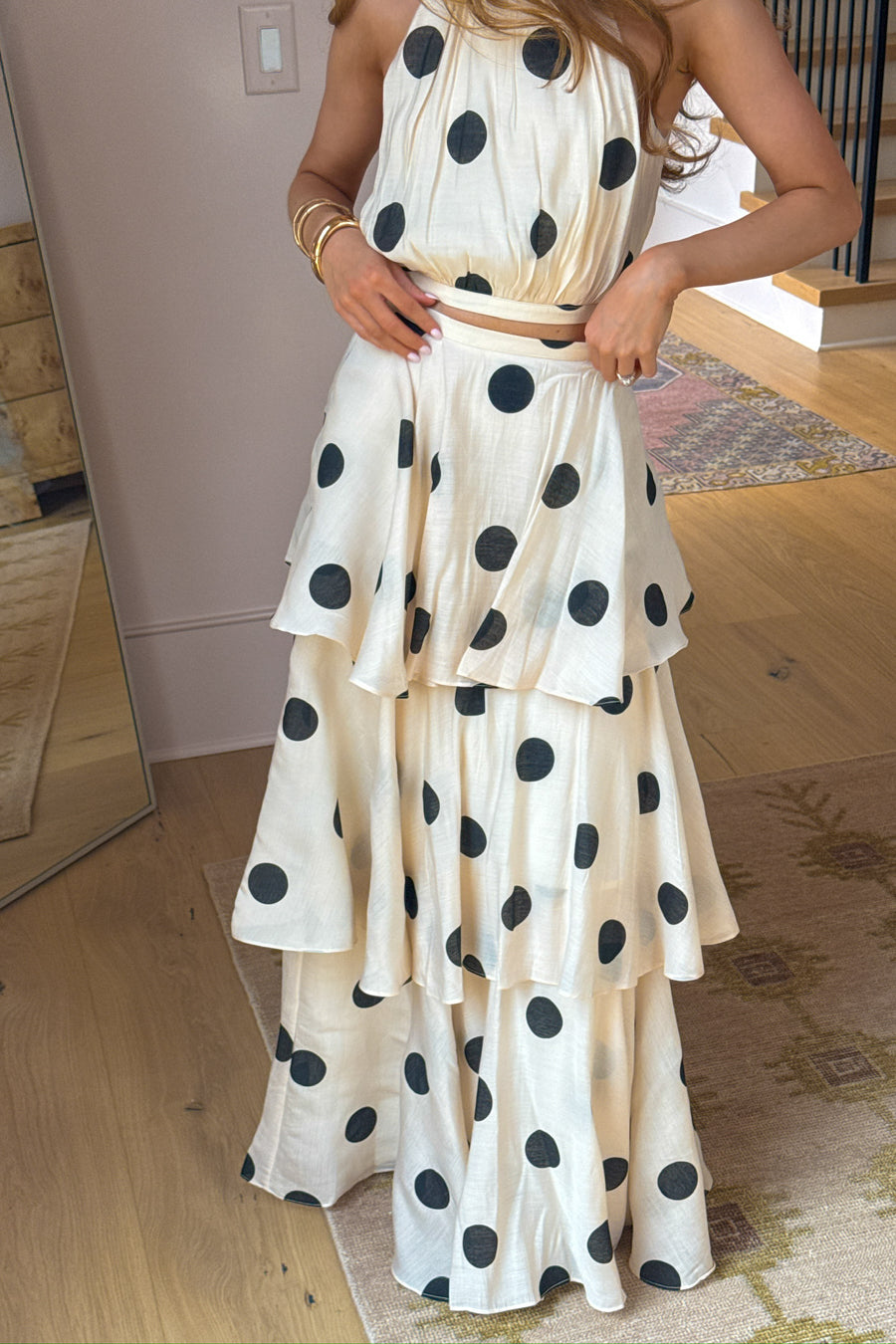 Polka Dot Cake Skirt Suit