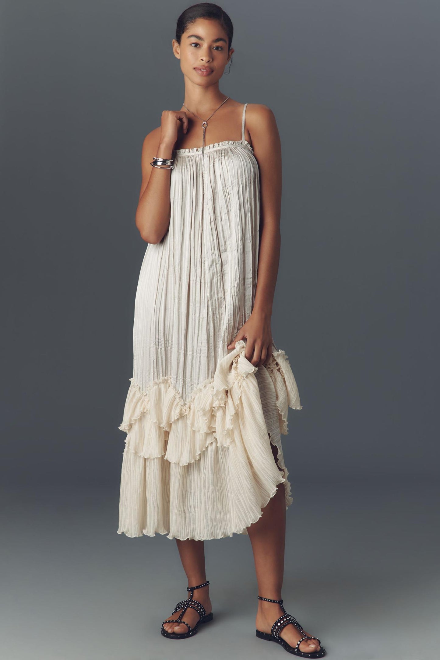 Square Neck Layered Dress