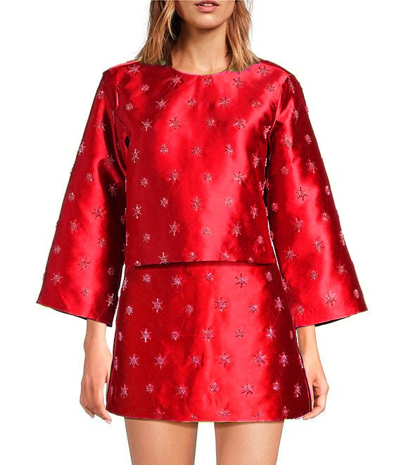 Starburst Satin Two-Piece Set