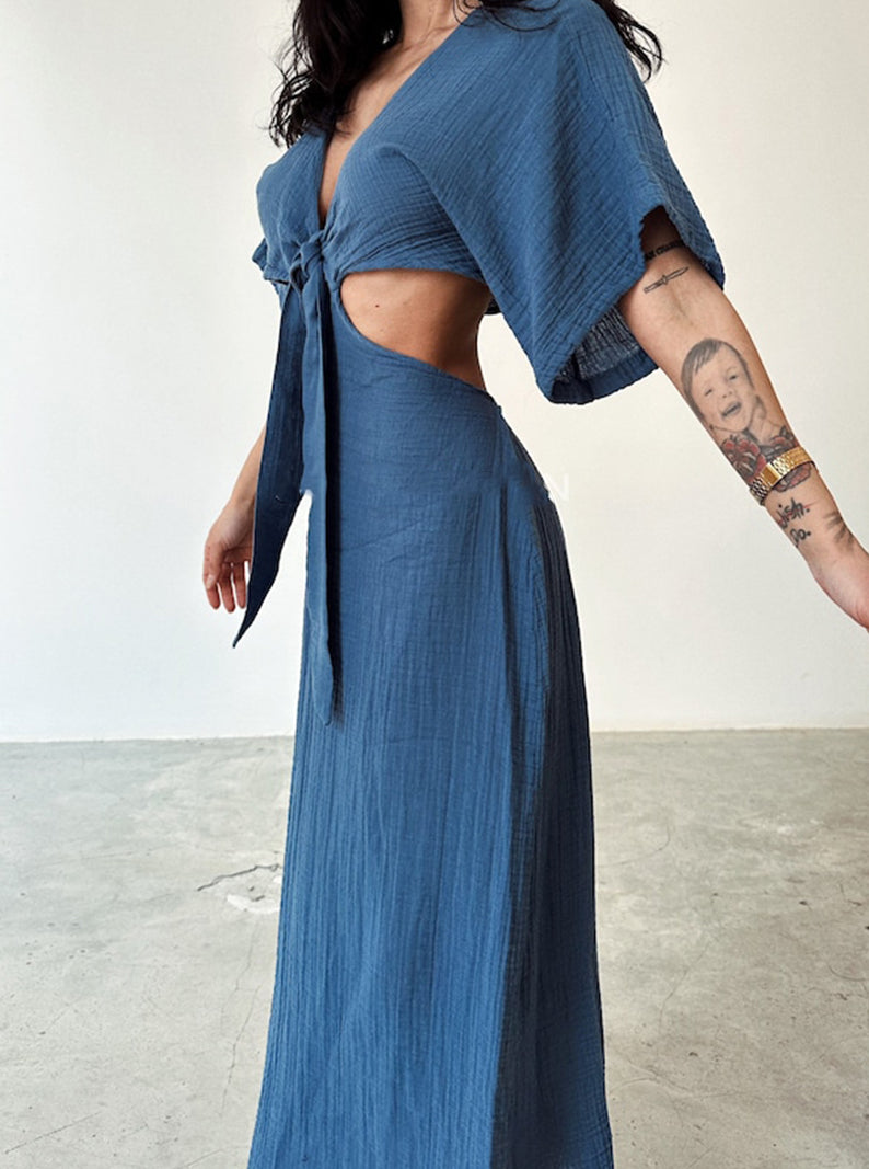 Linen Grecian Dress