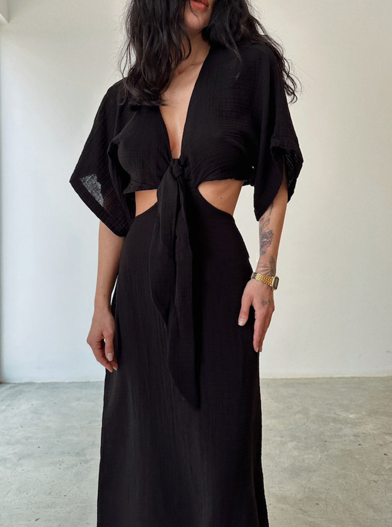 Linen Grecian Dress