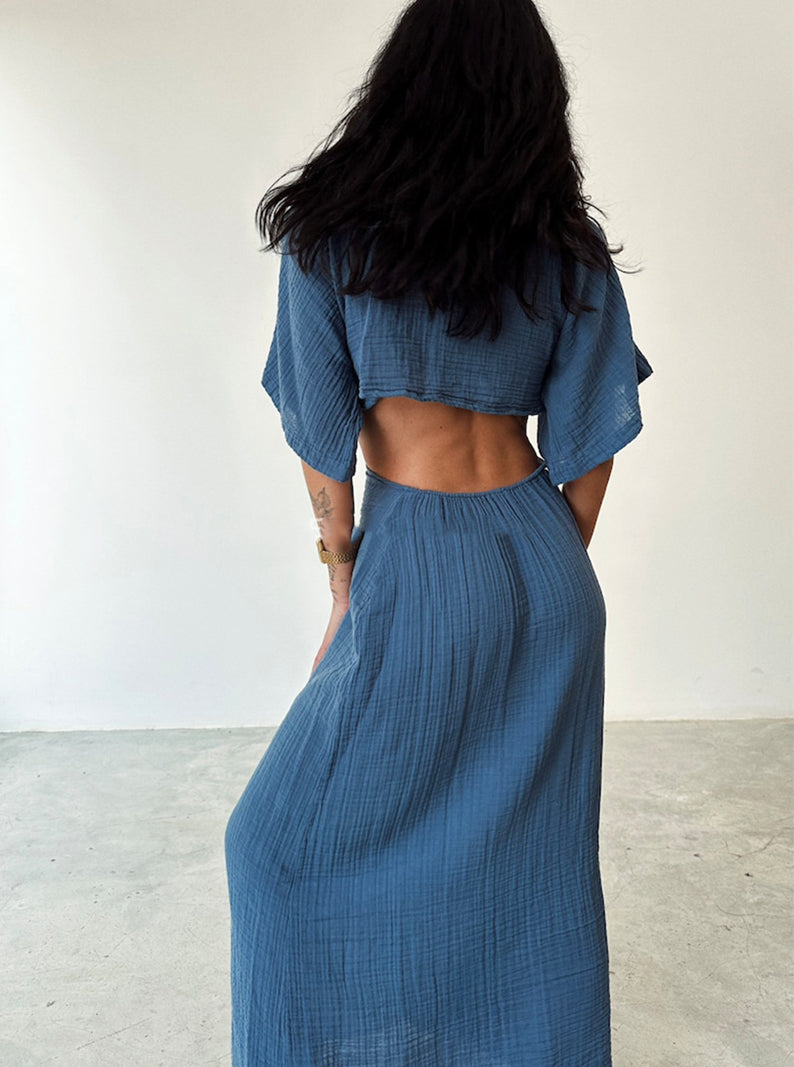 Linen Grecian Dress