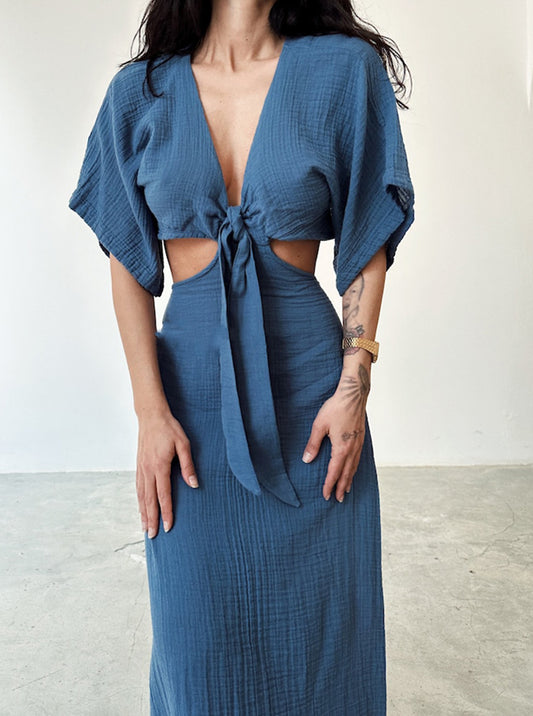 Linen Grecian Dress