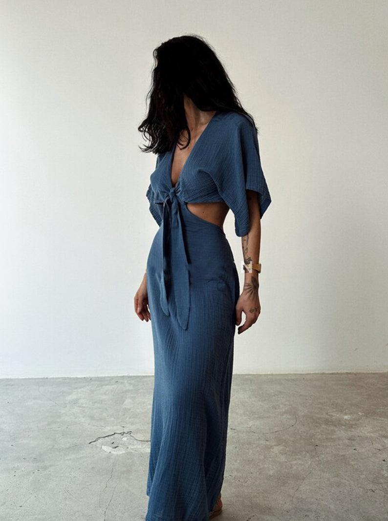 Linen Grecian Dress