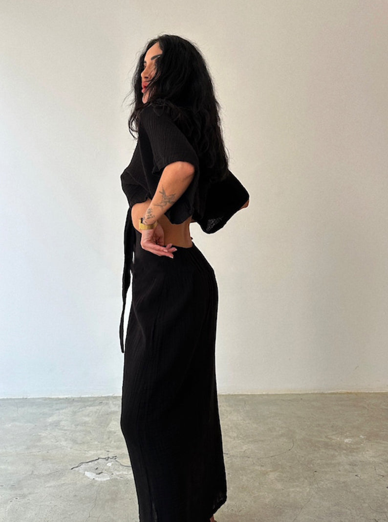 Linen Grecian Dress