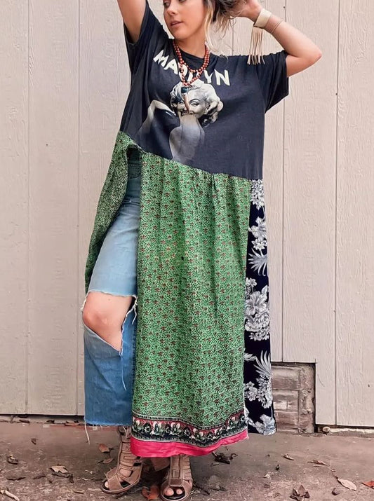 Hippie Patchwork T-shirt Tunics