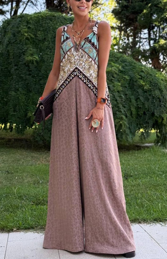 Boho Luxe Wide-Leg Jumpsuit