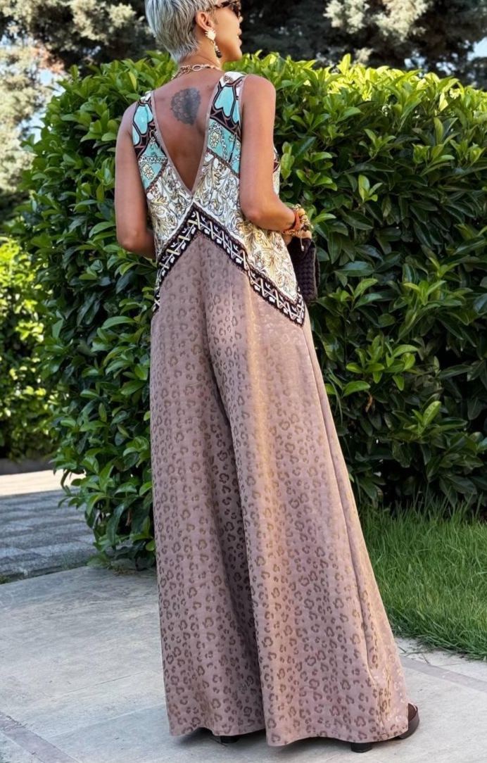 Boho Luxe Wide-Leg Jumpsuit