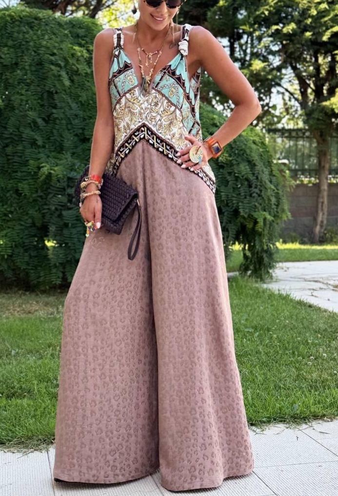 Boho Luxe Wide-Leg Jumpsuit