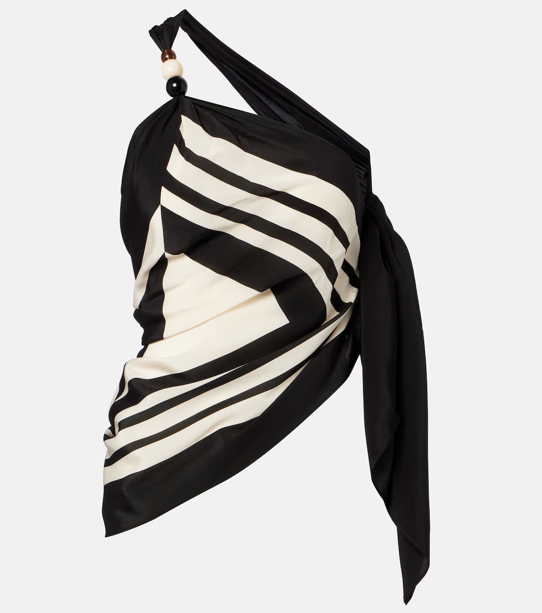 Printed Crepe Wrap Suit