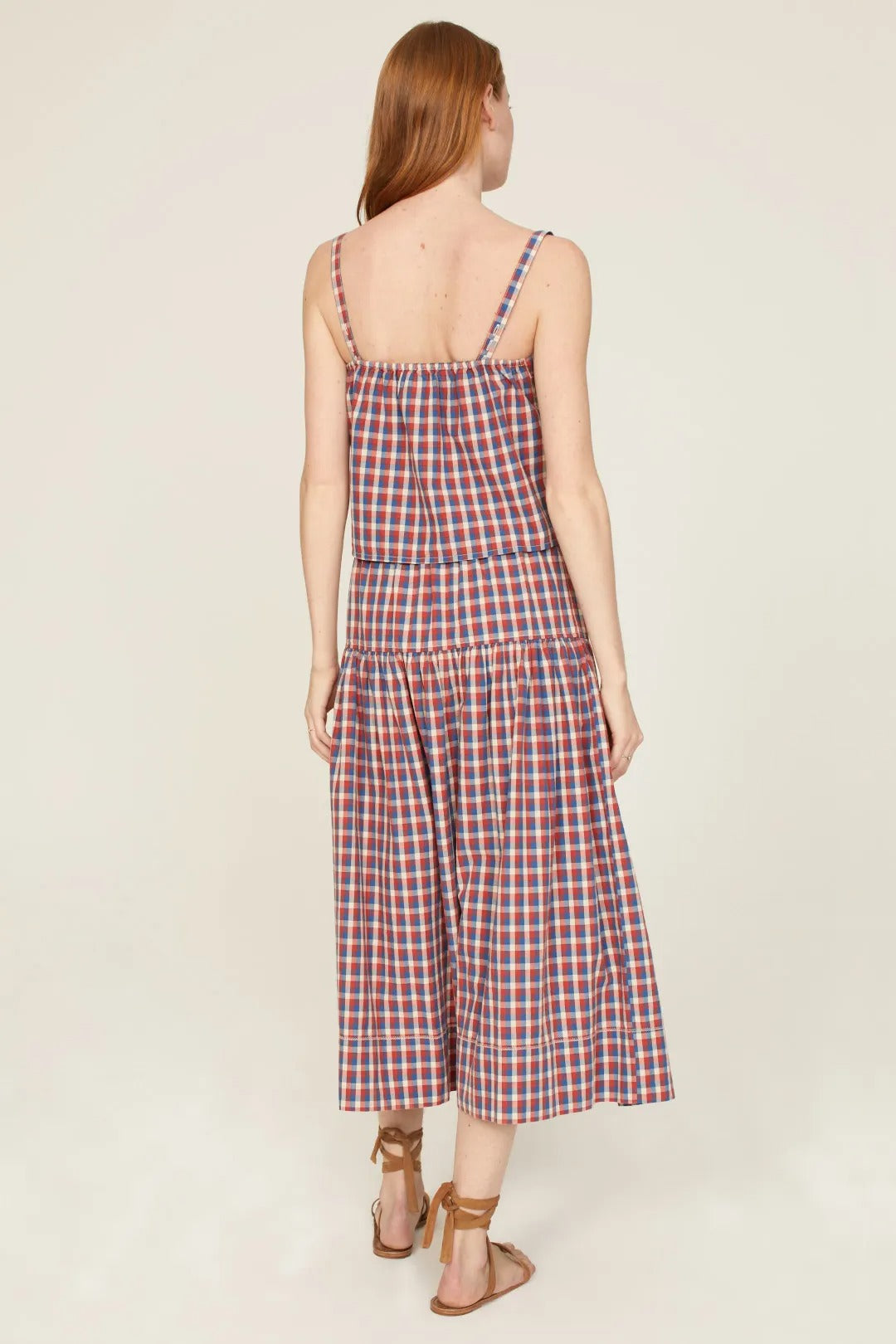 Plaid Suspender Suit
