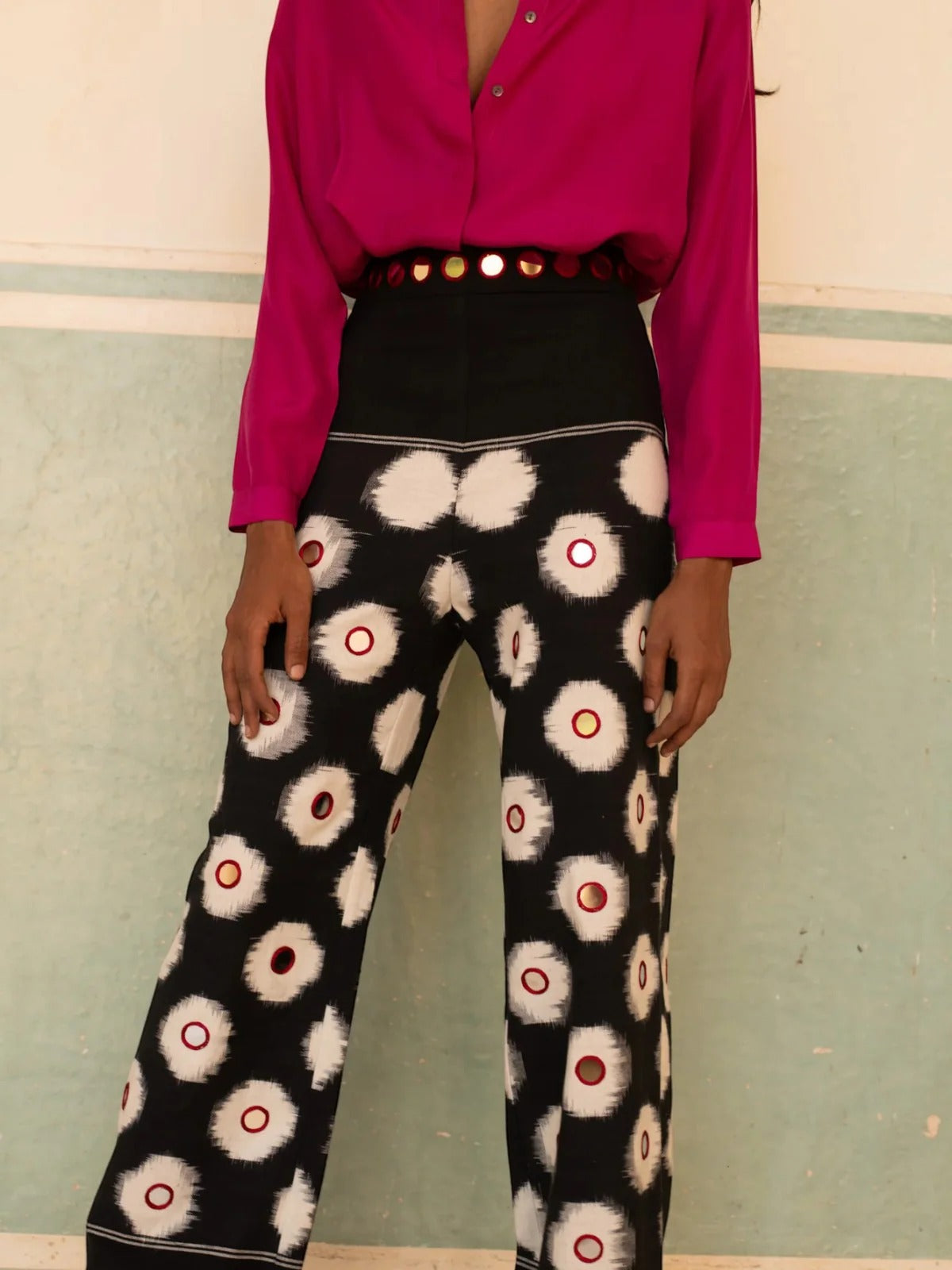 Multicolor Mirror Trousers