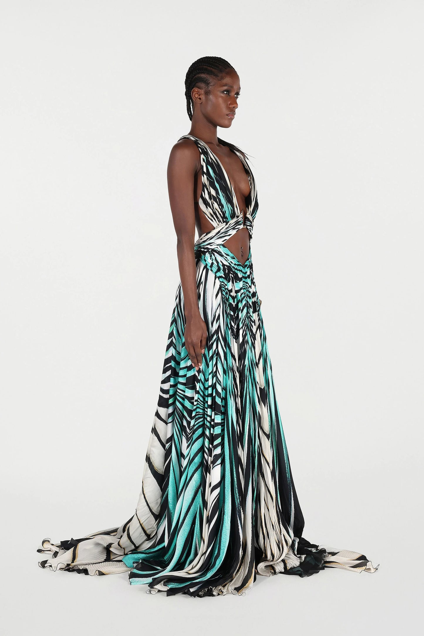Maxi Sea Silk Print Dress