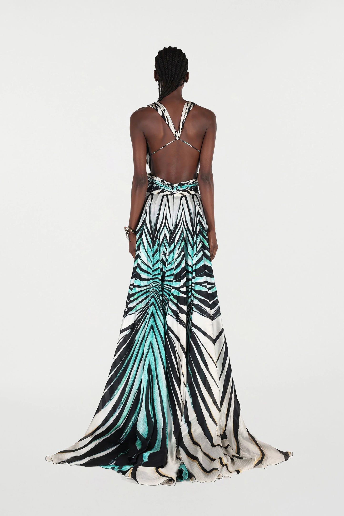 Maxi Sea Silk Print Dress