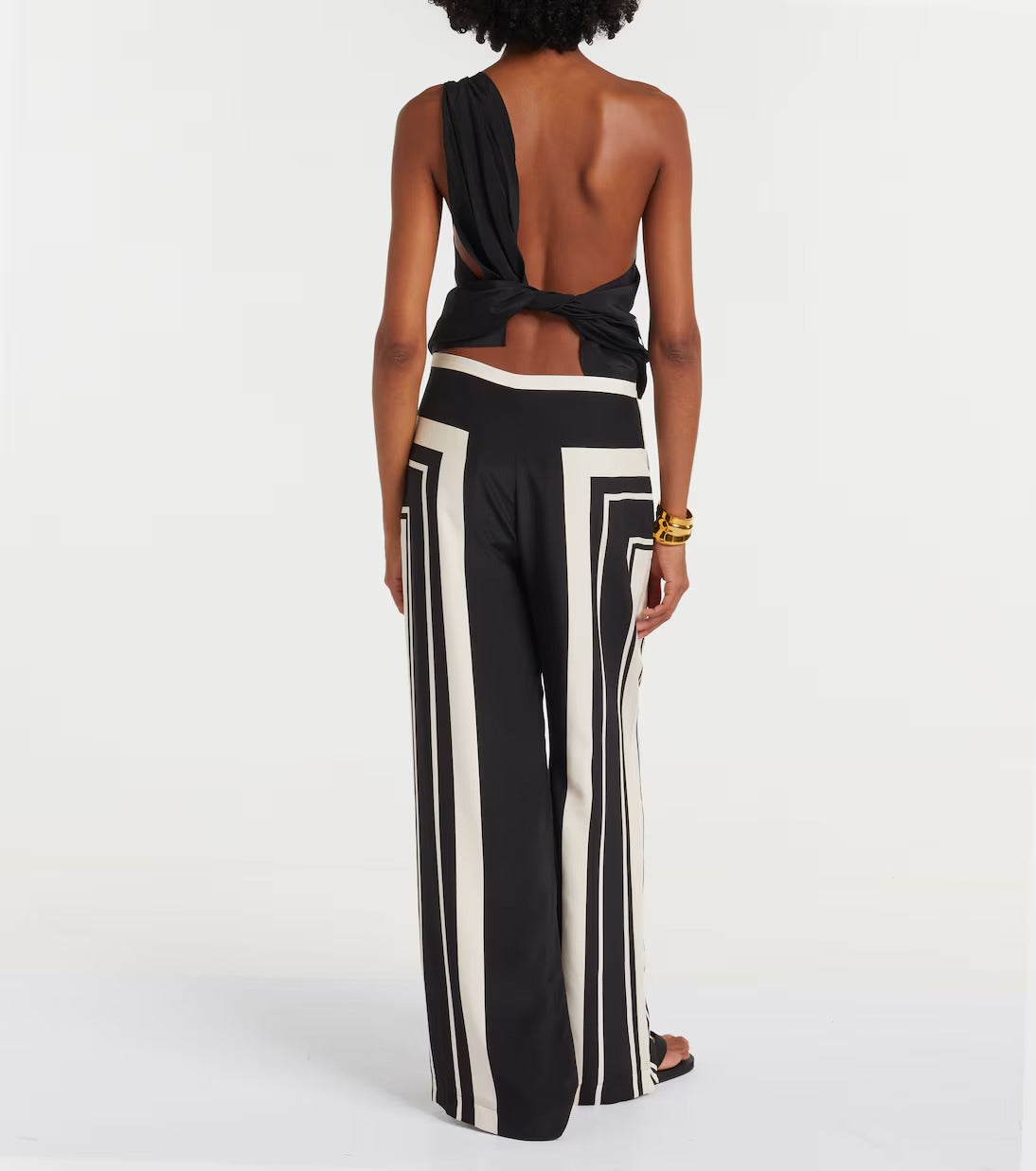Printed Crepe Wrap Suit