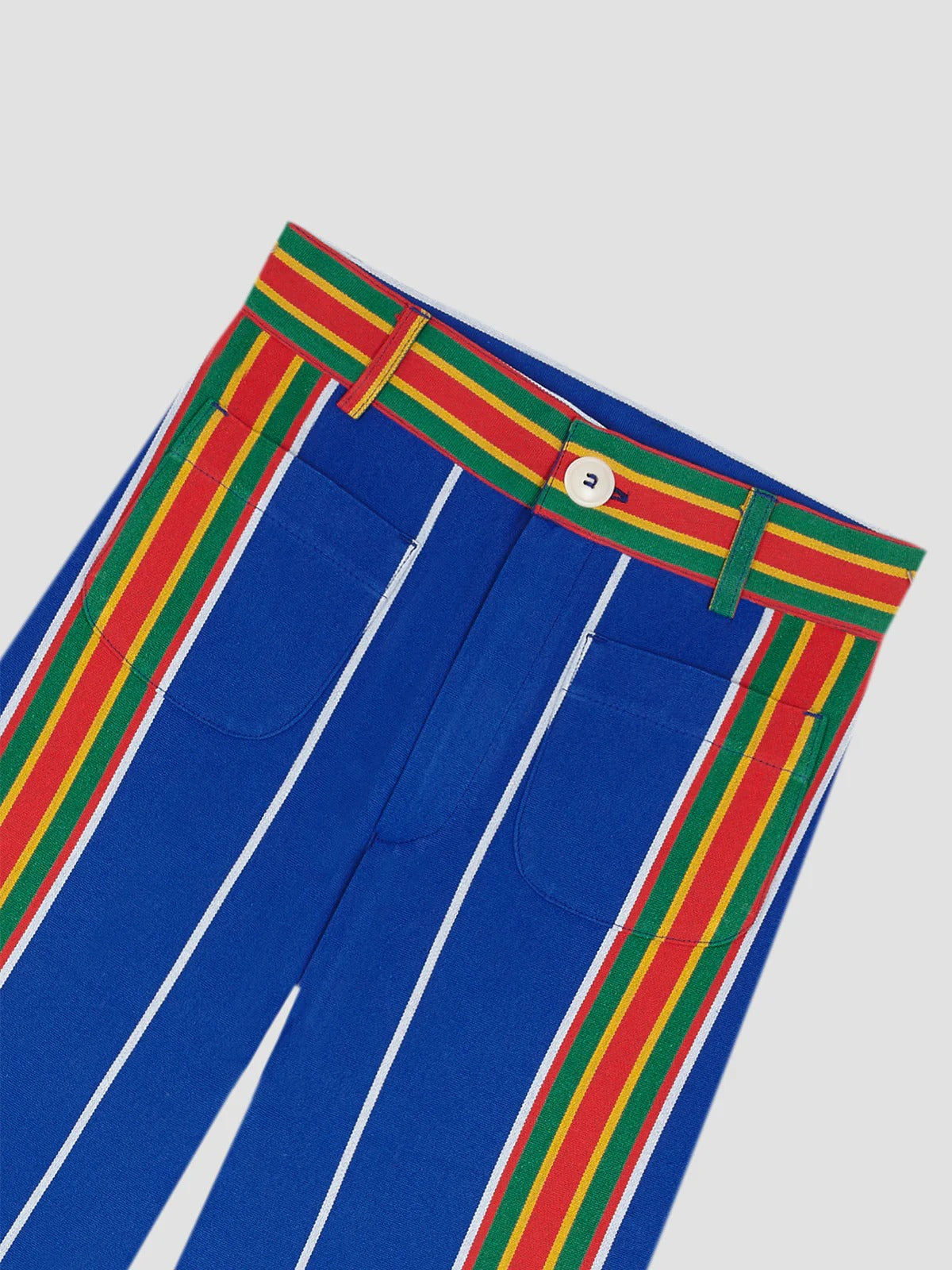 High Waist Printed Cotton Trousers