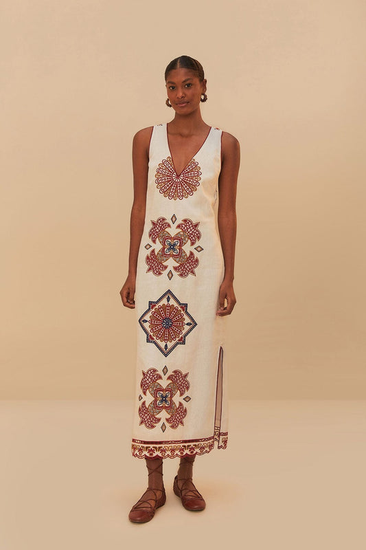 Premium Linen Midi Dress