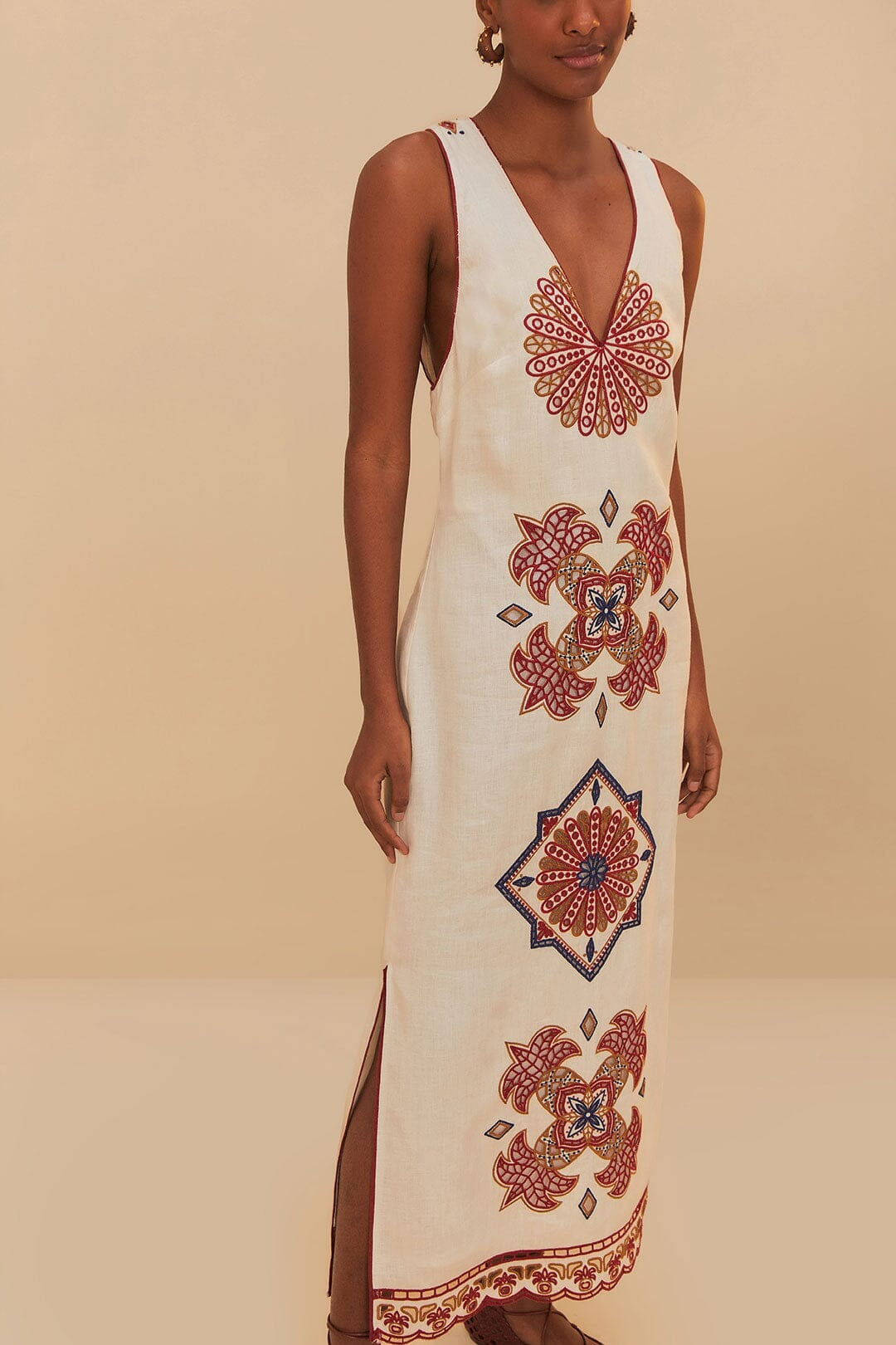 Premium Linen Midi Dress