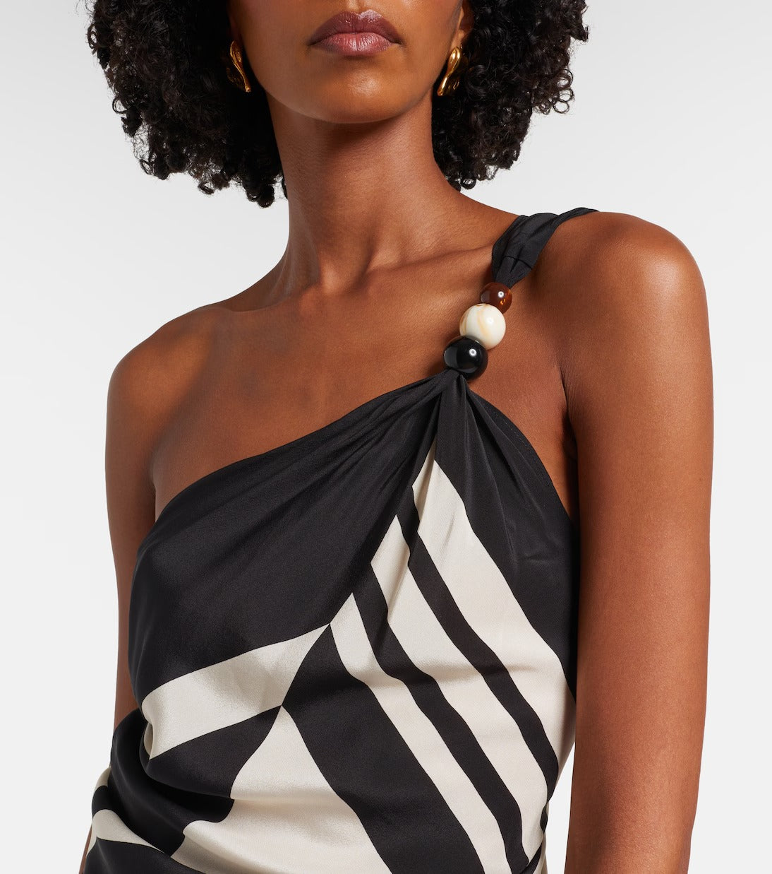 Printed Crepe Wrap Suit