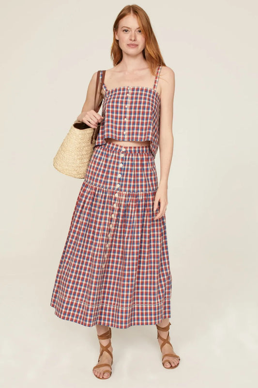 Plaid Suspender Suit