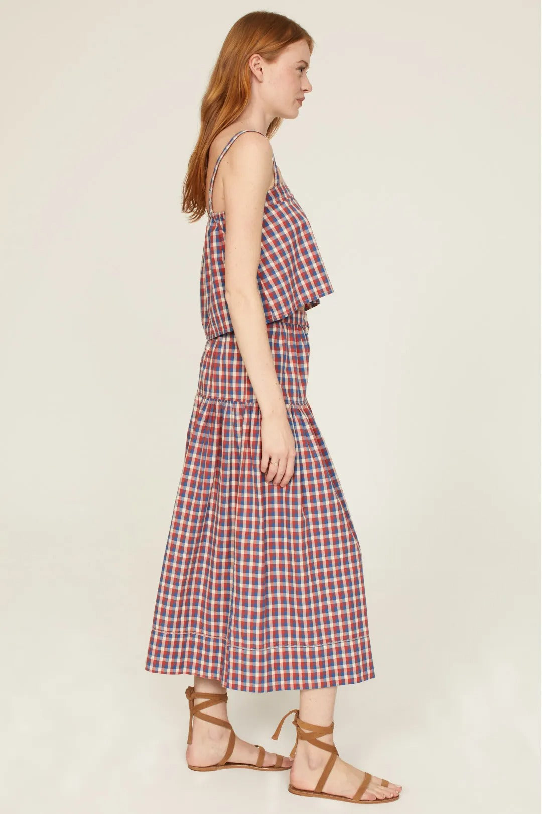 Plaid Suspender Suit