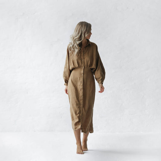 Linen dress Nea beige