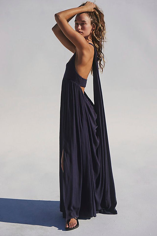 Backless Casual Maxi Dress